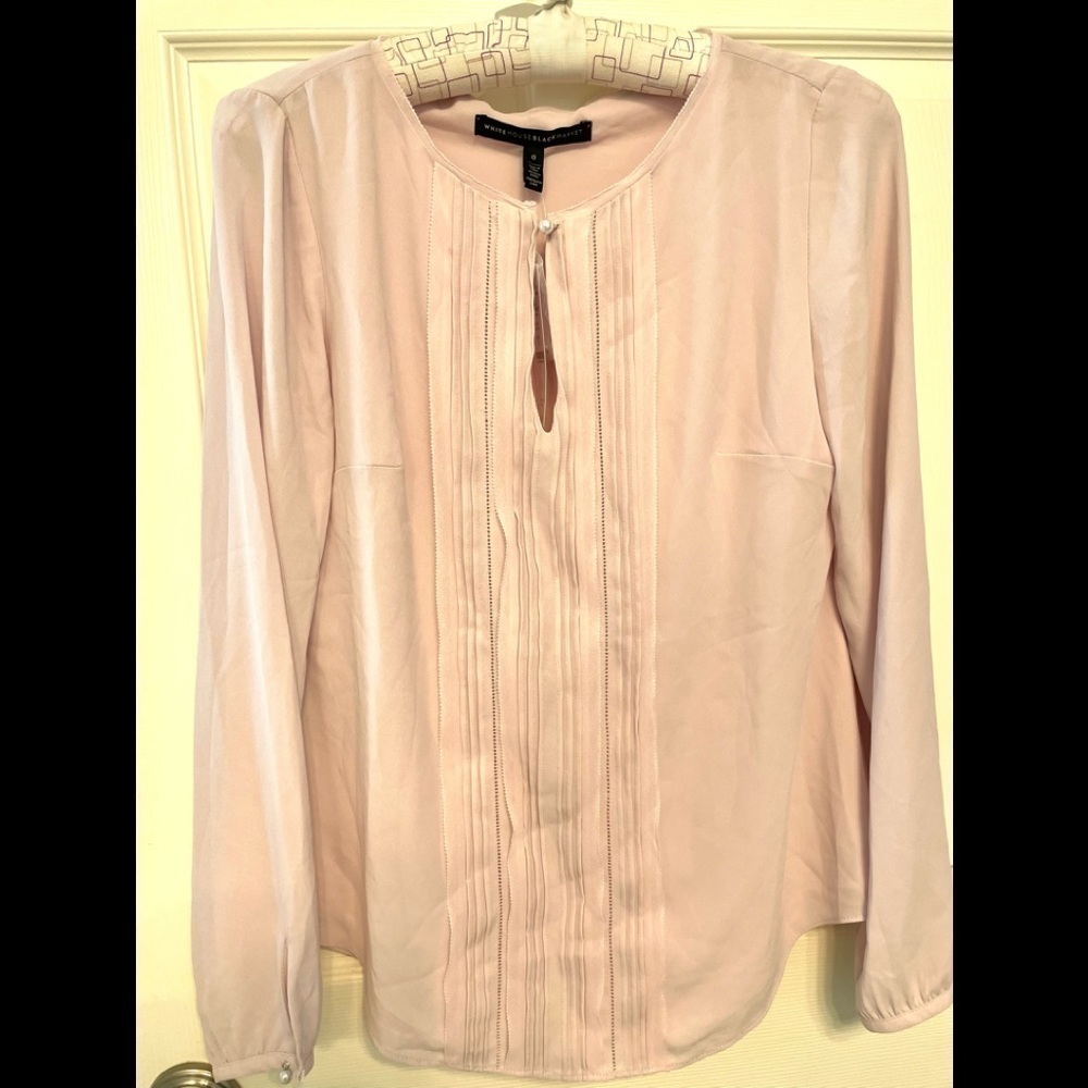New - Whbm pintucked blouse